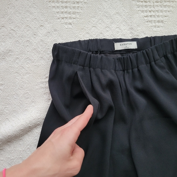 Babaton by Aritzia Dexter Pull On Business Formal Cropped Pant Trousers- Black - Picture 5 of 12